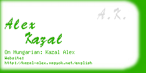 alex kazal business card